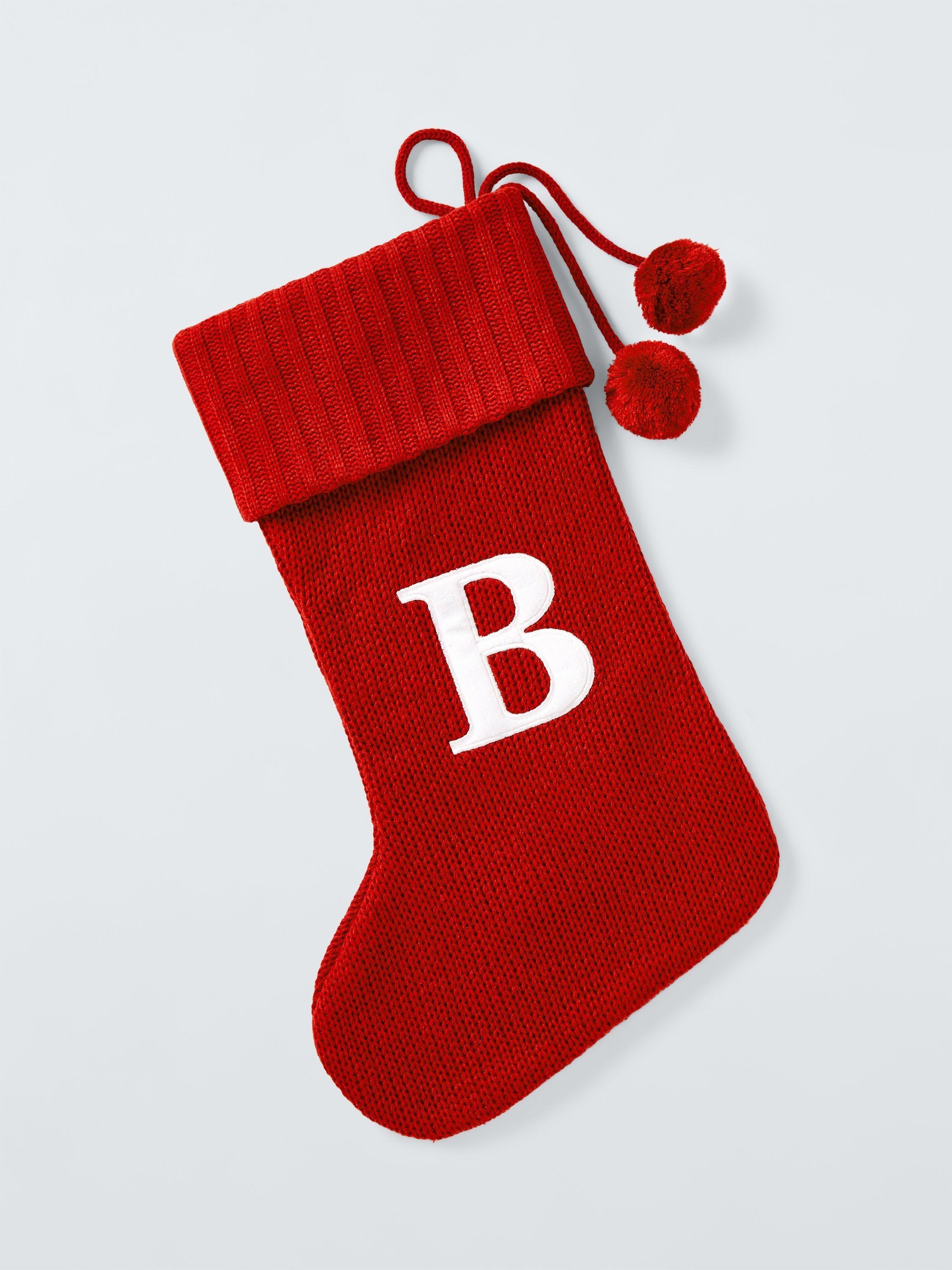 John Lewis Alphabet Stocking, L55cm, B