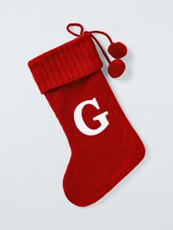 John Lewis Alphabet Stocking, L55cm, G