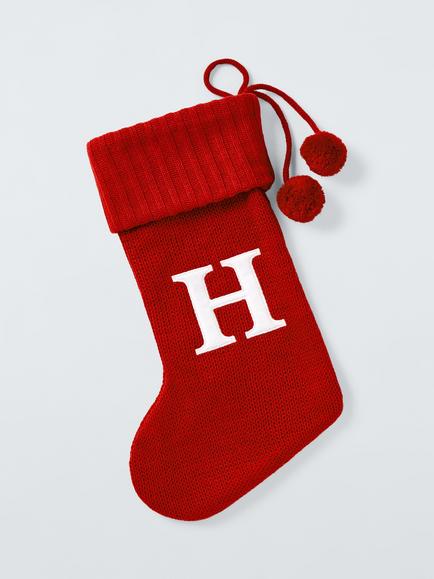 John Lewis Alphabet Stocking, L55cm, H