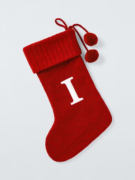John Lewis Alphabet Stocking, L55cm, I