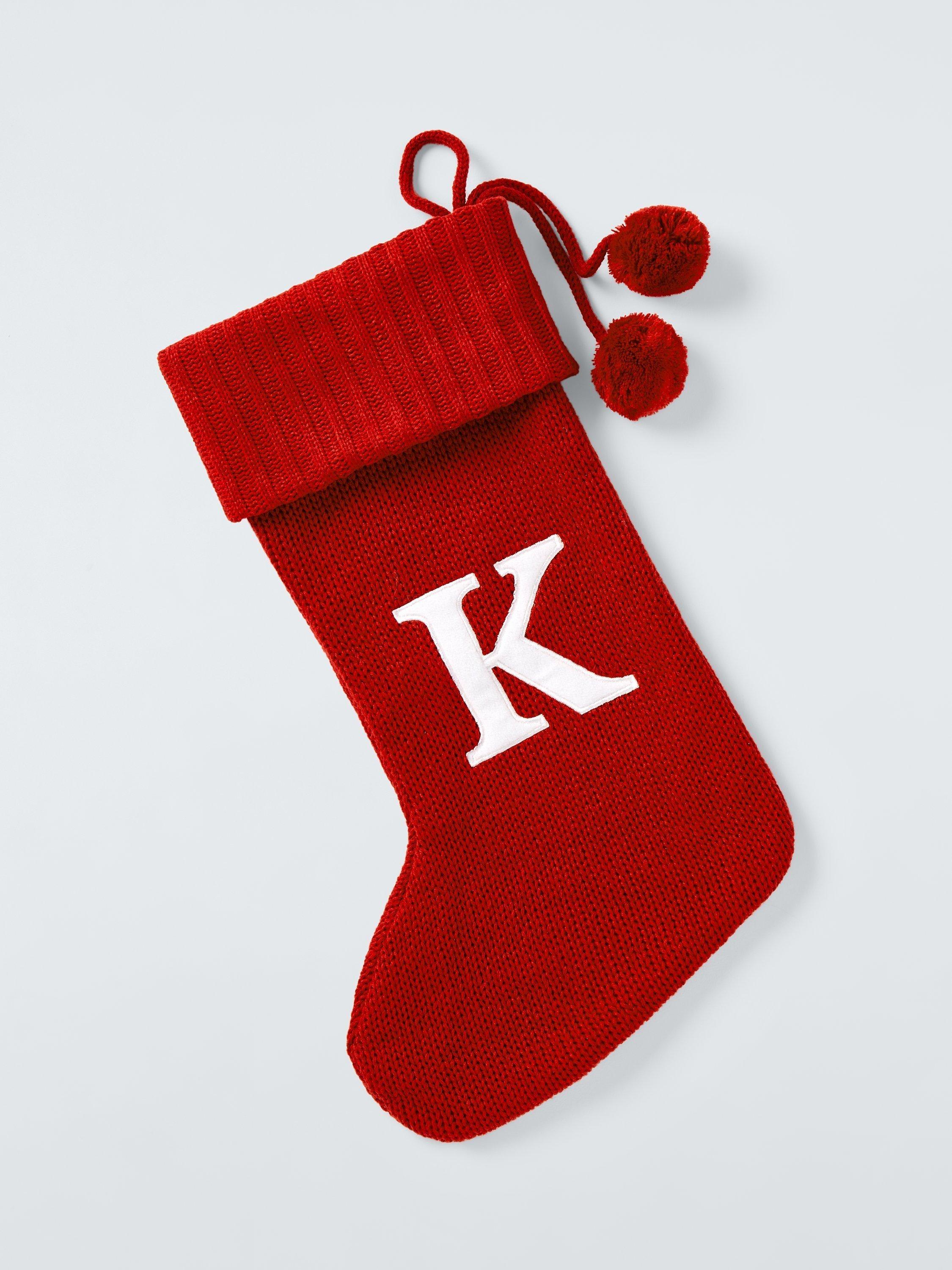 John Lewis Alphabet Stocking, L55cm, K