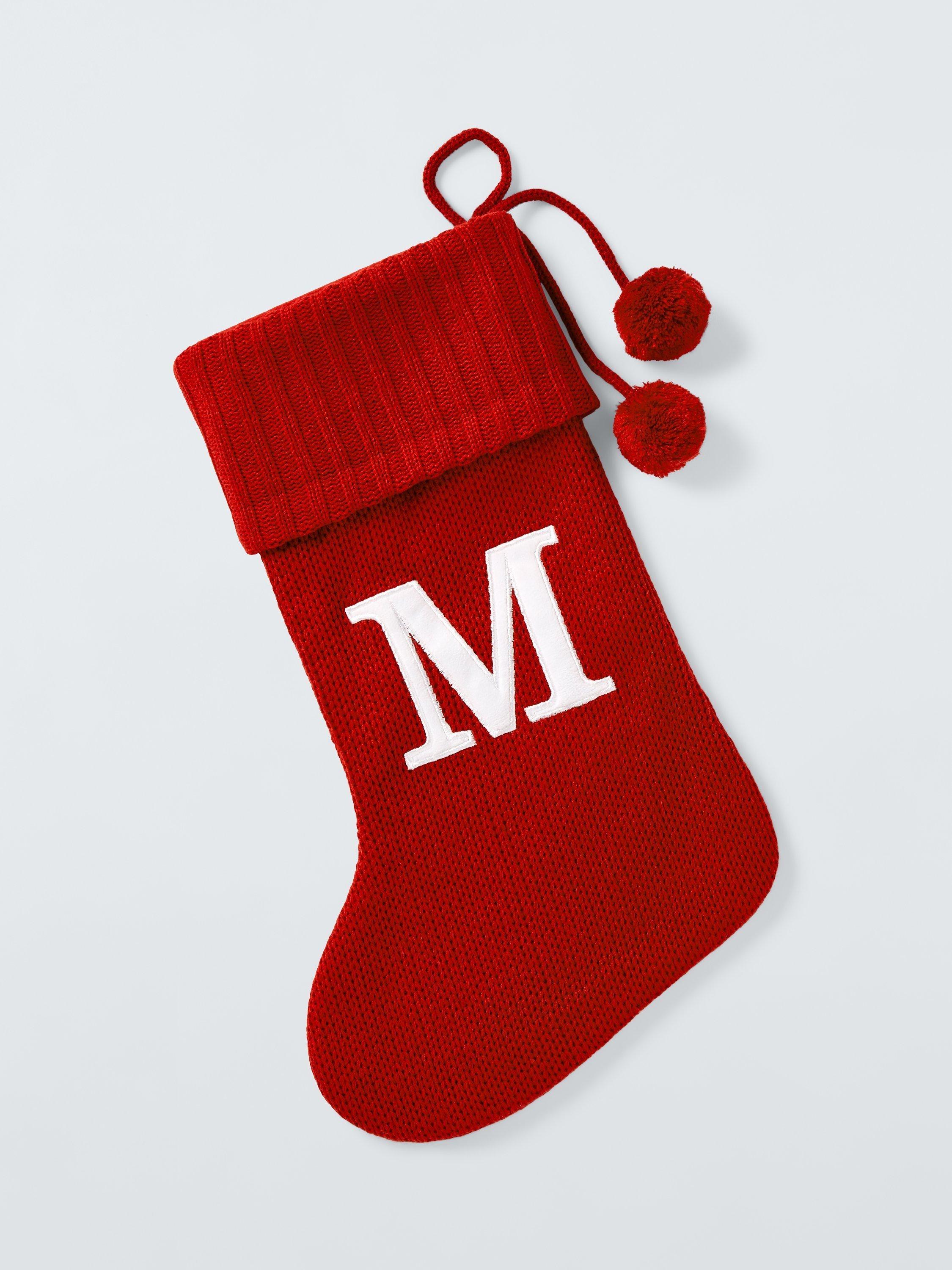 John Lewis Alphabet Stocking, L55cm, M