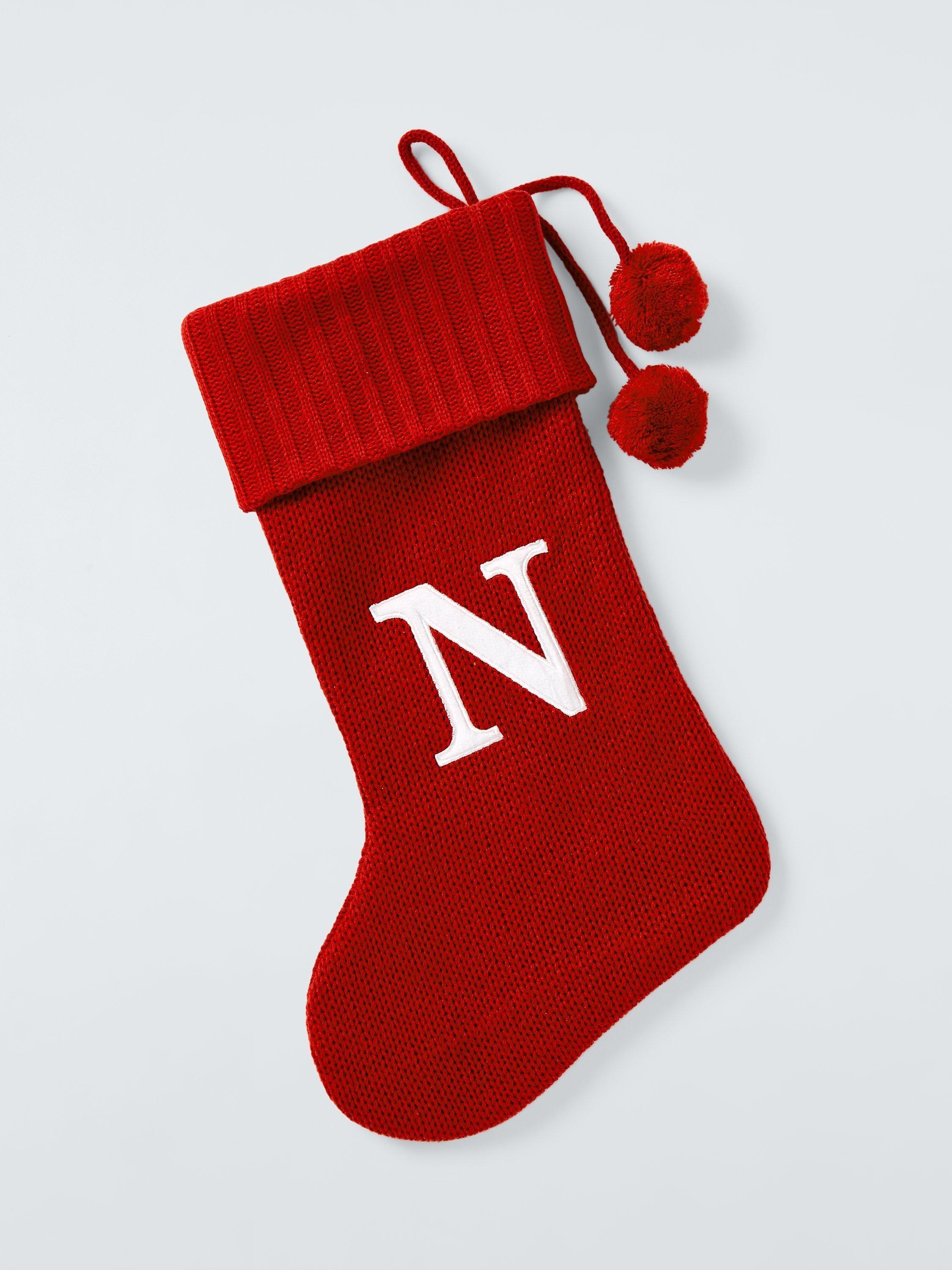 John Lewis Alphabet Stocking, L55cm, N