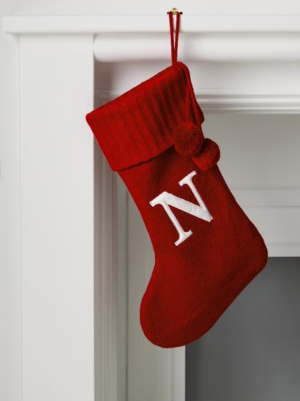 John Lewis Alphabet Stocking, L55cm - view 2, N