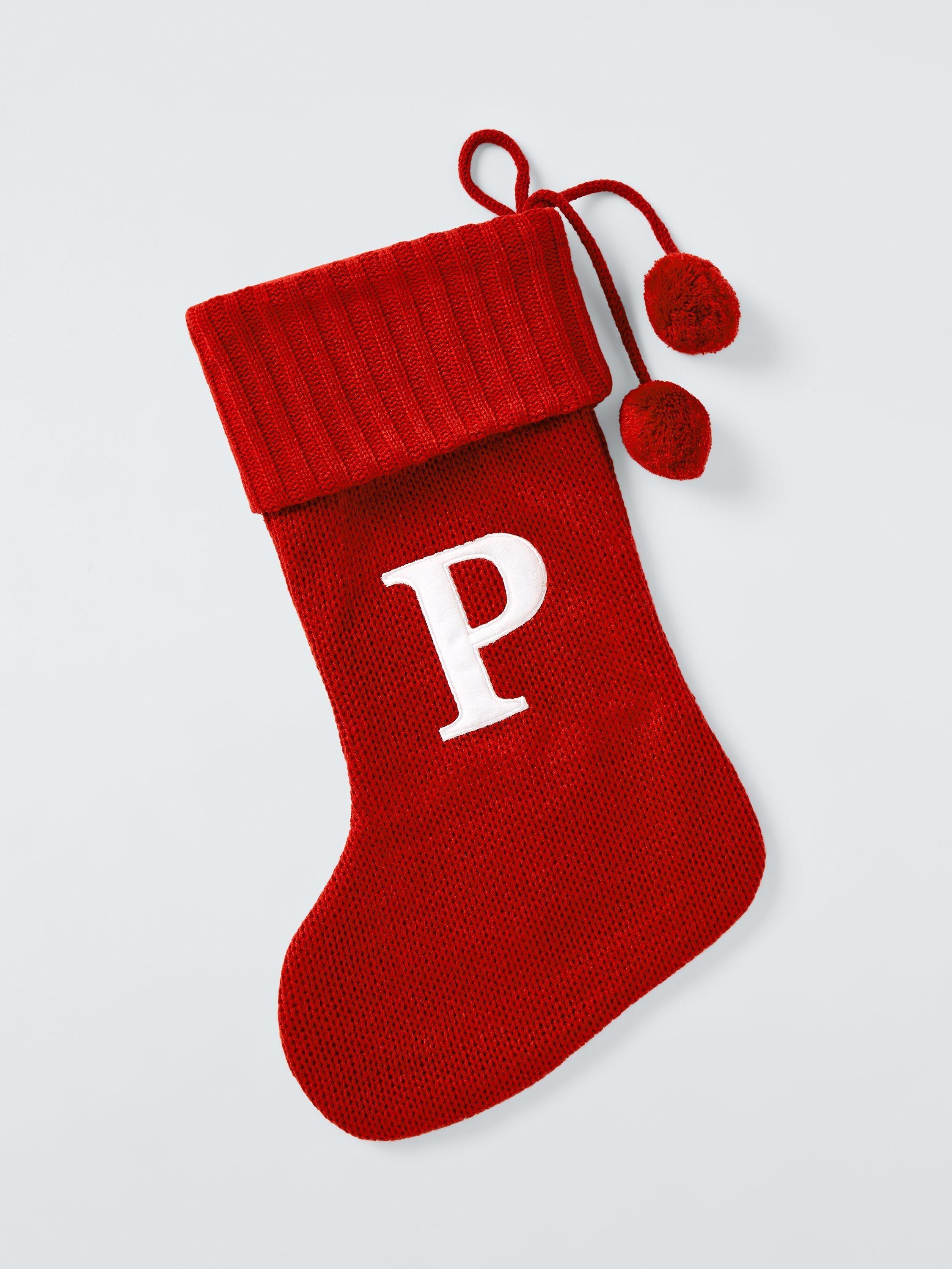 John Lewis Alphabet Stocking, L55cm, P