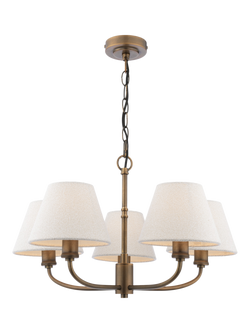 Laura Ashley Denston 5 Light Ceiling Chandelier, Metallic Bronze, Metallic Bronze