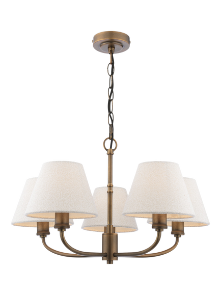 Laura Ashley Denston 5 Light Ceiling Chandelier, Metallic Bronze, Metallic Bronze