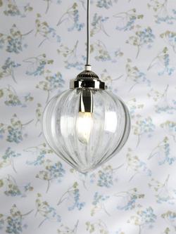 Laura Ashley Whitham Pendant Ceiling Light, Polished Nickel - view 2, Polished Nickel