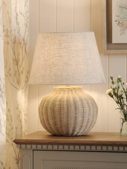 Laura Ashley Fernhill Large Rattan Table Lamp, Natural - view 2, Natural Natural