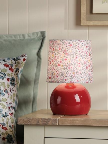 Laura Ashley Knowlton Table Lamp, Pink - view 2, Pink Mid