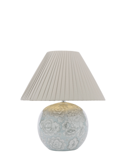 Laura Ashley Montford Floral Ceramic Table Lamp, Light Blue, Blue Mid