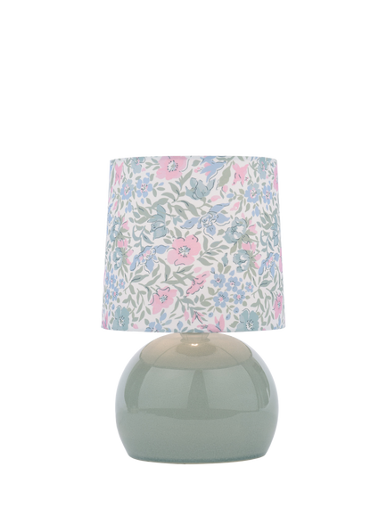 Laura Ashley Sherston Table Lamp, Blue, Blue Mid