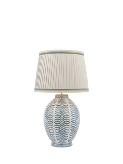 Laura Ashley Stannard Table Lamp, Blue, Blue Mid