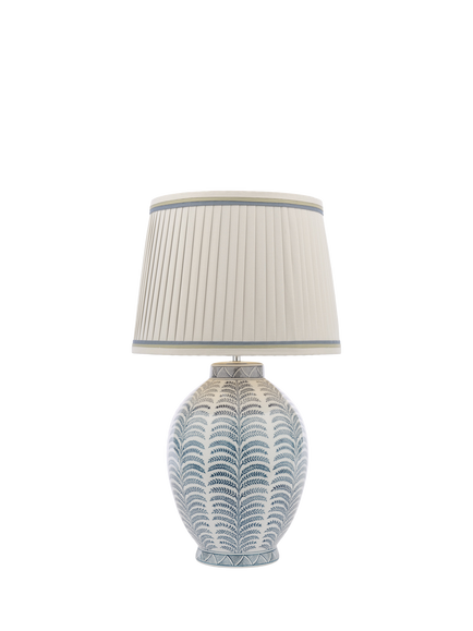 Laura Ashley Stannard Table Lamp, Blue, Blue Mid