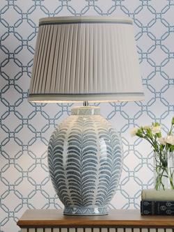 Laura Ashley Stannard Table Lamp, Blue - view 2, Blue Mid