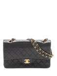 Pre-loved CHANEL Vintage 2000 Medium Lambskin Classic Double Flap Shoulder Bag, Black