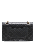 Pre-loved CHANEL Vintage 2000 Medium Lambskin Classic Double Flap Shoulder Bag, Black