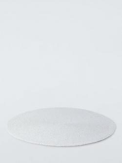 John Lewis Beaded Round Placemat, White - view 2, White