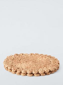 John Lewis Braided Jute Placemat, Set of 2, Natural - view 2, Brown