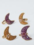John Lewis Beaded Moon Napkin Rings, Set of 4, Brown