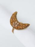 John Lewis Beaded Moon Napkin Rings, Set of 4, Brown