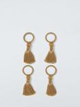 John Lewis Tassel Napkin Rings, Set of 4, Gold