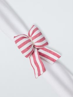 John Lewis Padded Bow Napkin Rings, Set of 4, Pink - view 2, Pink