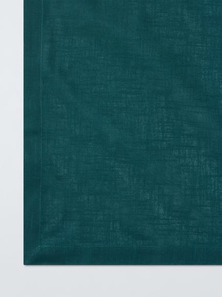 John Lewis Rectangular Cotton Tablecloth, Dark Peacock - view 2, Dark Peacock