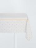 John Lewis Scallop Border Rectangular Cotton Tablecloth, 180 x 140cm, Gold