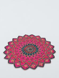 John Lewis Diwali Beaded Table Centerpiece, 61cm, Red/Multi, Red