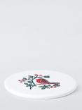 John Lewis Robin Fine China Coaster, White