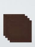 John Lewis Farmhouse Cotton Linen Blend Napkins, Set of 4, Cocoa