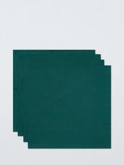 John Lewis Cotton Napkin, Set of 4, Dark Peacock, Multi