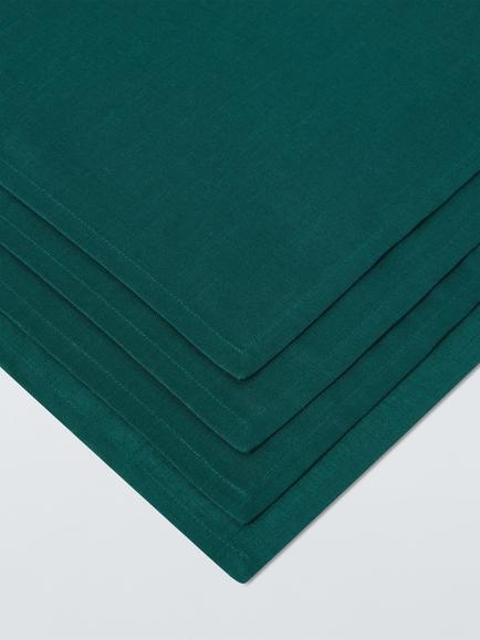 John Lewis Cotton Napkin, Set of 4, Dark Peacock - view 2, Multi