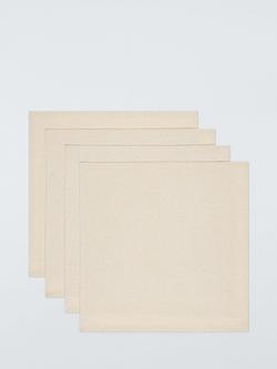 John Lewis Metallic Stripe Cotton Blend Napkins, Set of 4, Gold, Gold