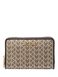 Michael Kors Jet Set Logo Jacquard Wallet, Brown/Multi