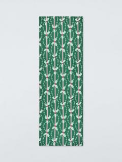 John Lewis Holly Print Cotton Table Runner, 250cm, Green