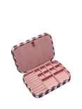 Daisy London Polly Sayer Mulberry Striped Jewellery Case, Pink