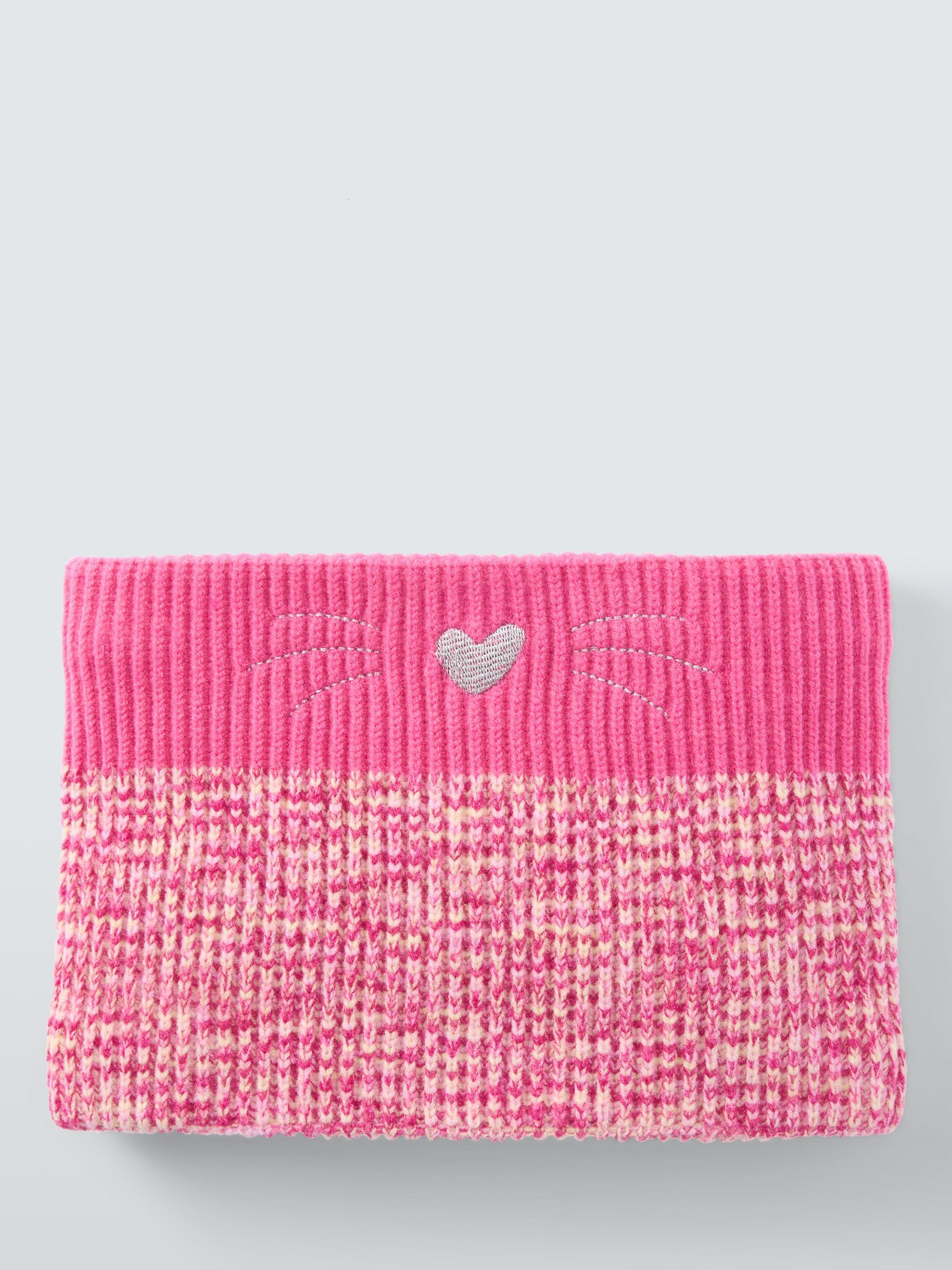 Product image 2 of 5, which shows John Lewis Kids' Cat Snood, Pink