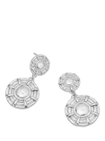 Daisy London Textured Drop Earrings, Silver