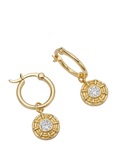 Daisy London Cubic Zirconia Drop Hoop Earrings