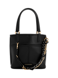 CHARLES & KEITH Addison Tote Bag, Cream, Black