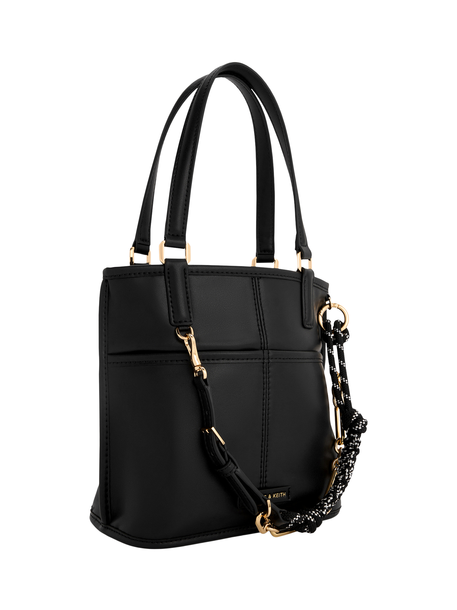 Product image 3 of 6, which shows CHARLES & KEITH Addison Tote Bag, Black