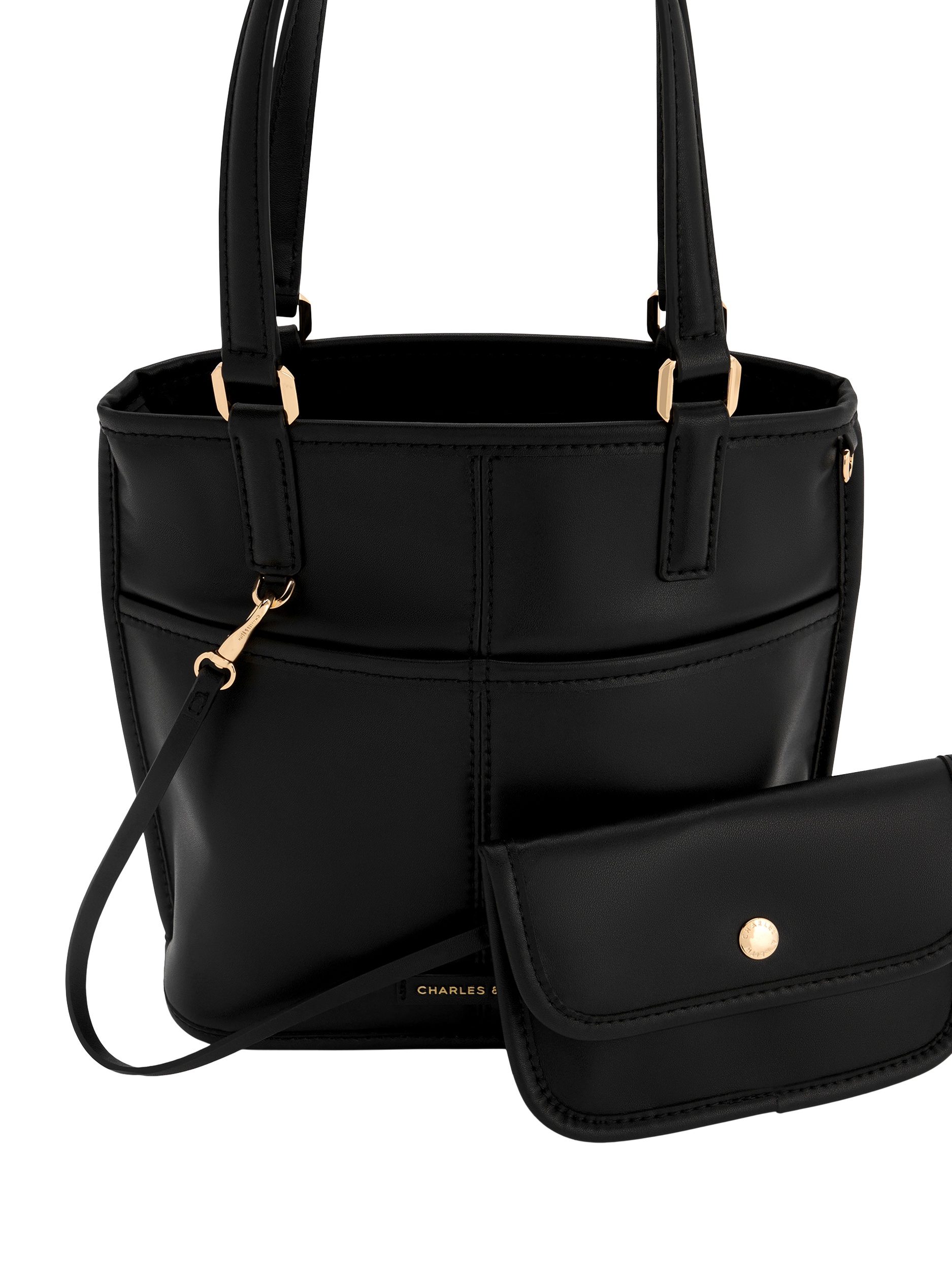 Product image 5 of 6, which shows CHARLES & KEITH Addison Tote Bag, Black