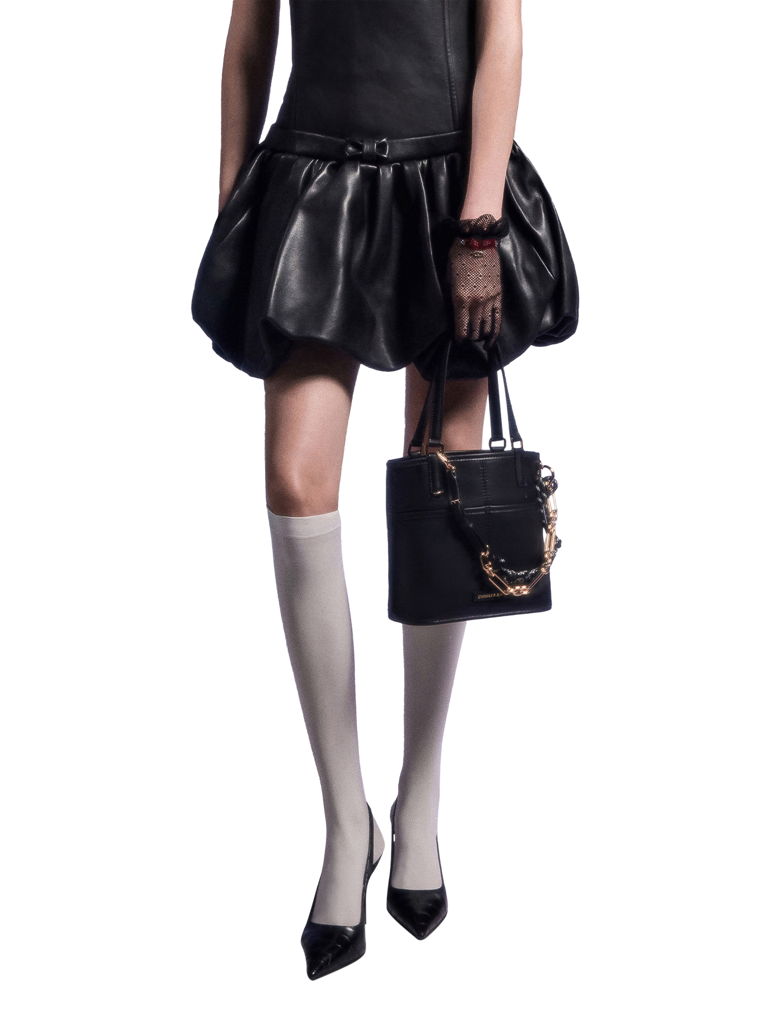 Product image 2 of 6, which shows CHARLES & KEITH Addison Tote Bag, Black