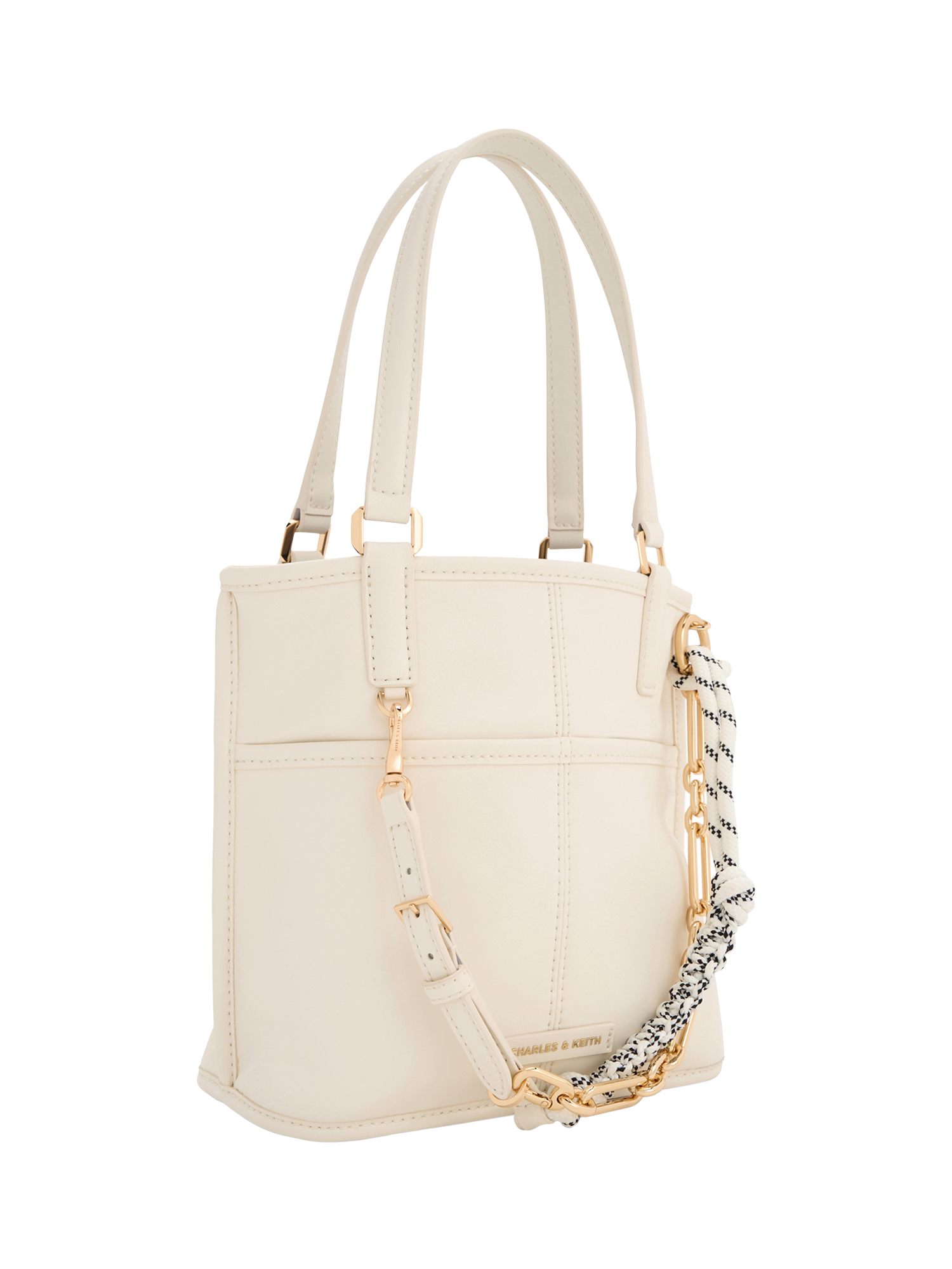 Product image 3 of 7, which shows CHARLES & KEITH Addison Tote Bag, Cream