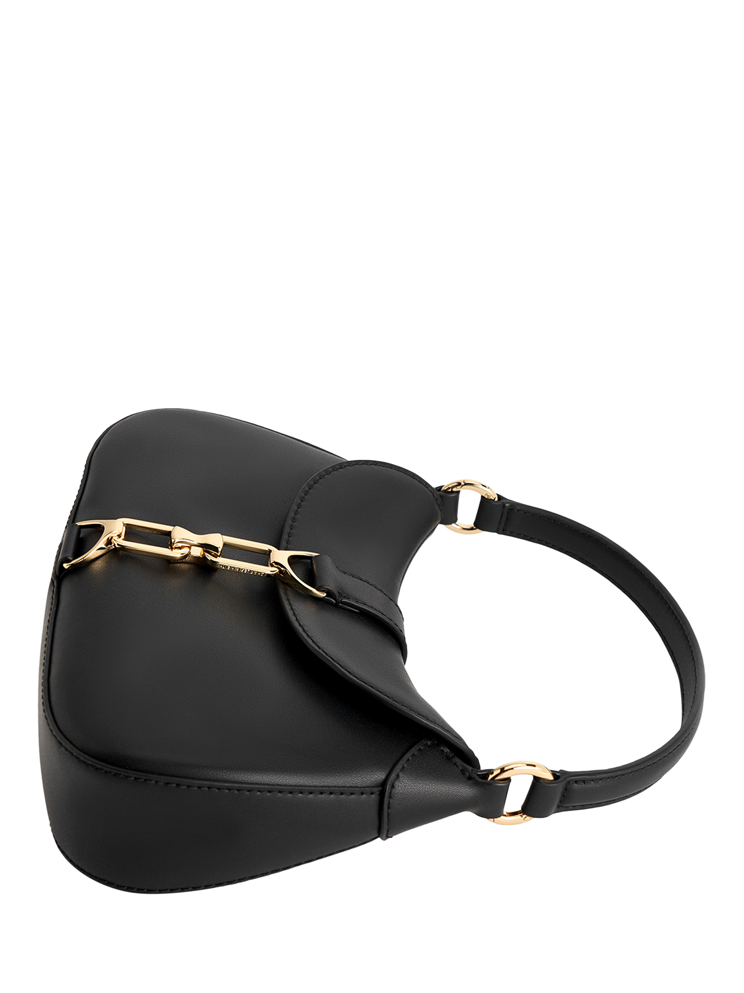 Product image 5 of 6, which shows CHARLES & KEITH Agatha Hobo Bag, Black
