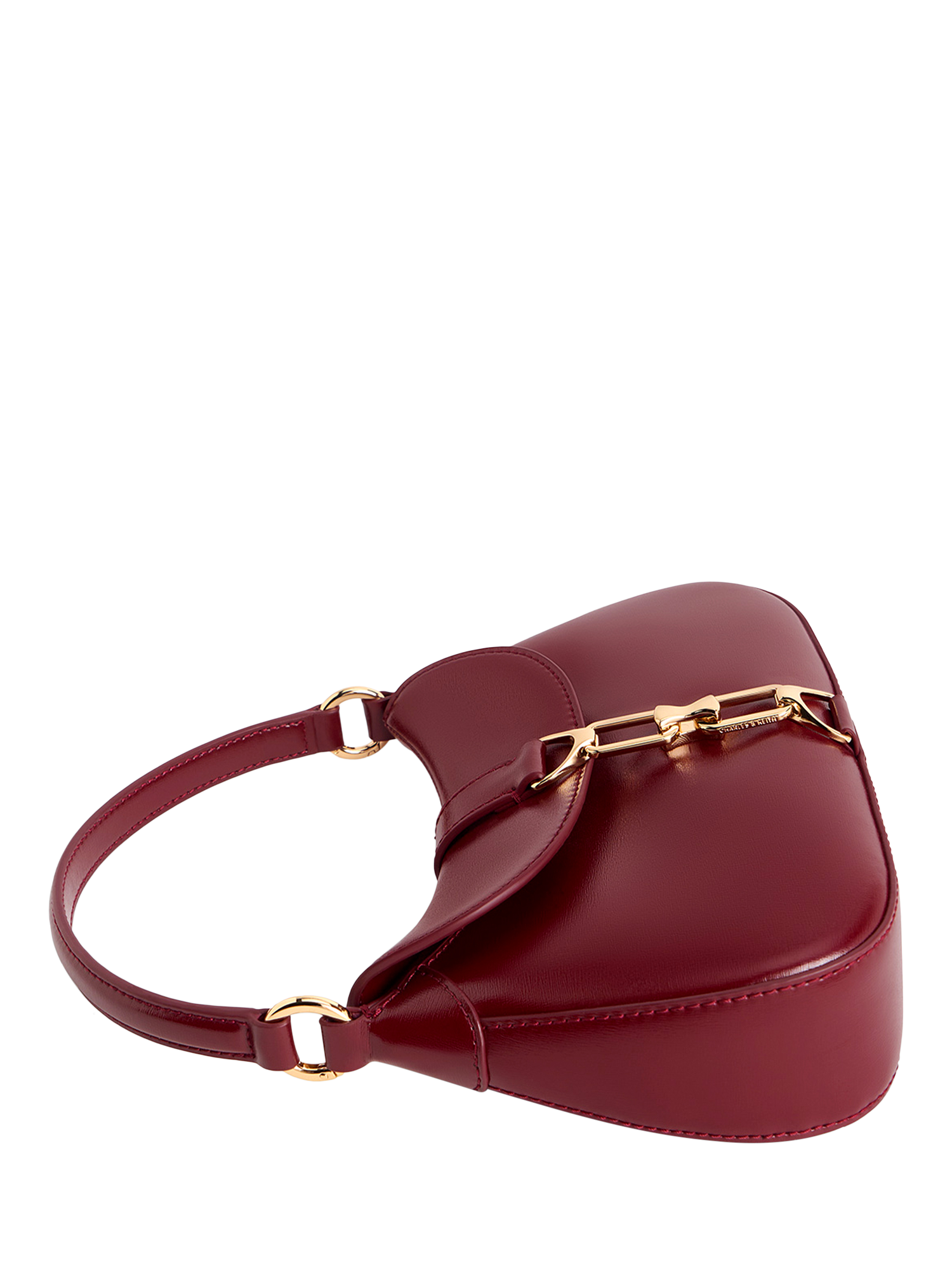 Product image 5 of 7, which shows CHARLES & KEITH Agatha Shoulder Bag, Burgundy