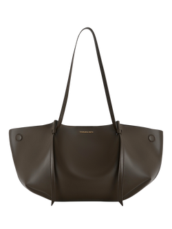 CHARLES & KEITH Calla Faux Leather Tote Bag, Dark Moss