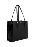CHARLES & KEITH Sansa Faux Leather Tote Bag, Black